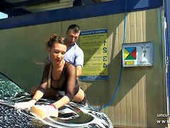 Pretty Young French Babe Hard Sodomized In A Carwash Porn Videos