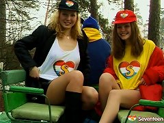 Teen Chicks Having Fun In The Winter & Warming Up With Hot Lesbian Sex Porn Videos