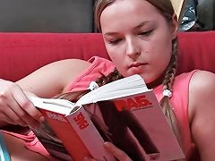 Cute Teen Is Reading And Is Stopped So He Can Finger Her Porn Videos